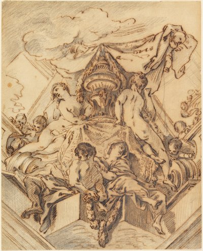 Project for a Corner Motif of a Painted Ceiling by François Boucher